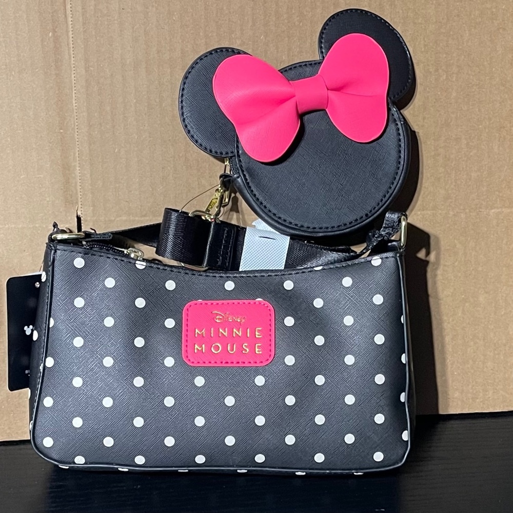 Disney's Minnie Mouse Crossbody Bag With Detachable Coin Pouch